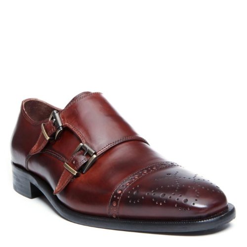 Donald J. Pliner Mens Cap Toe Expresso Leather Monkstrap Slip on Gevan-14 9.5 M