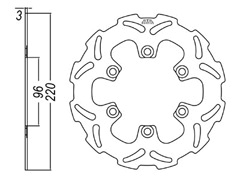 Disc Frana Fata Kawasaki JT kx 80-85cc