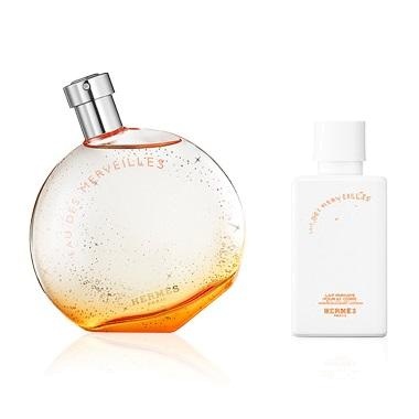 Parfum Hermes Eau des Merveilles Eau De Toilette 50 ml, + 40ml Lotiune de Corp, pentru femei